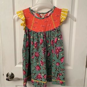 Matilda Jane Girls Flutter Sleeve Bicycle Print Top Shirt 14 Floral Green